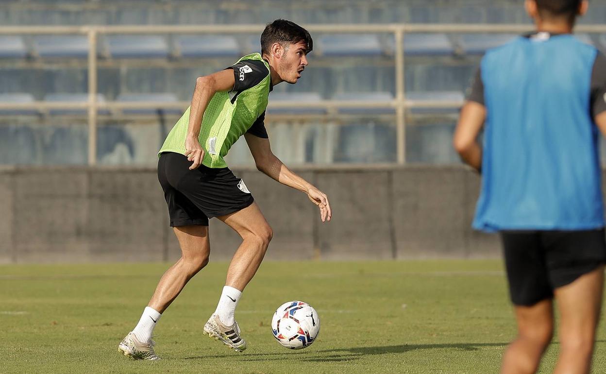 Jozabed, esta mañana en su primer entrenamiento.