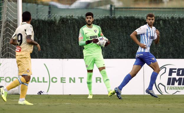 Dani Barrio, el día de su debut, en un amistoso en Marbella ante el Espanyol. 