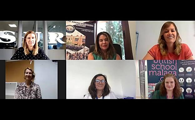 Las participantes durante el encuentro virtual. 