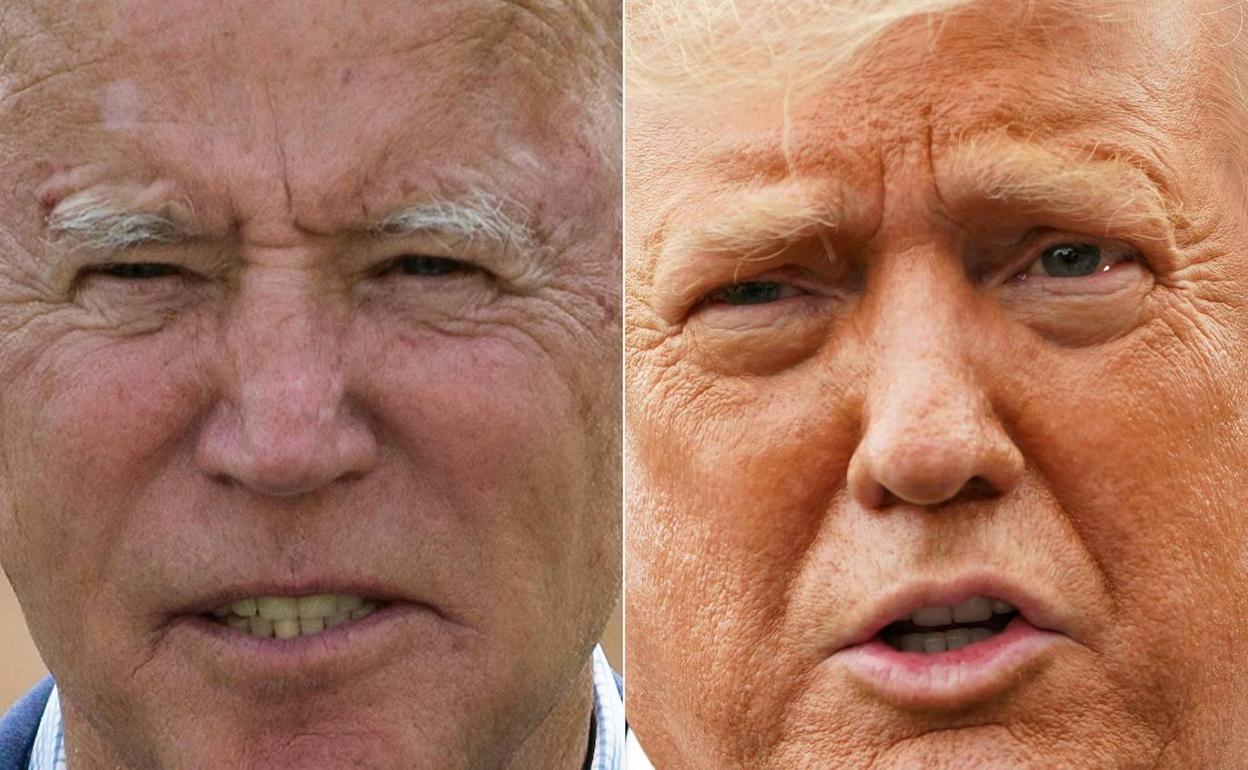 Joe Biden y Donald Trump. 