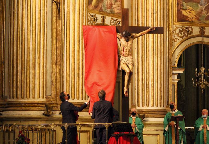 El Cristo Mutilado (ahora llamado de la Clemencia) ha recuperado la pierna derecha y el pie izquierdo.