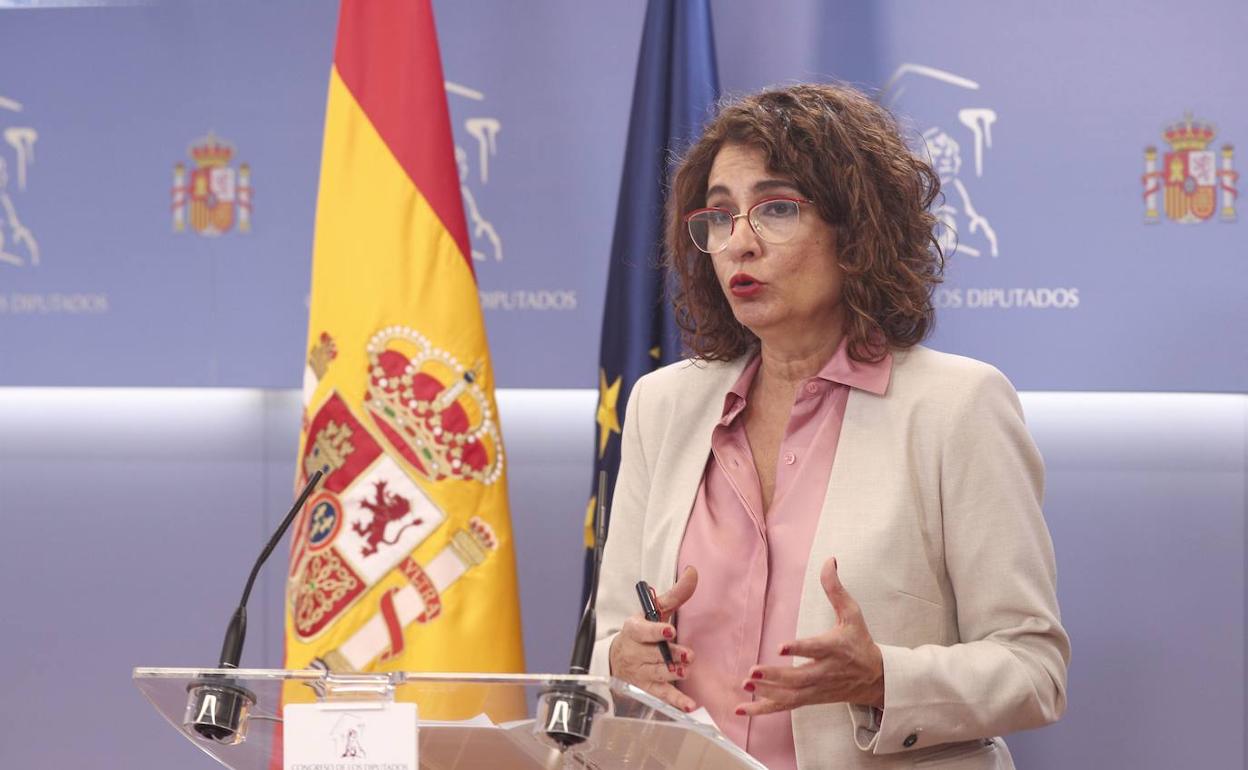 La ministra de Hacienda, María Jesús Montero. 