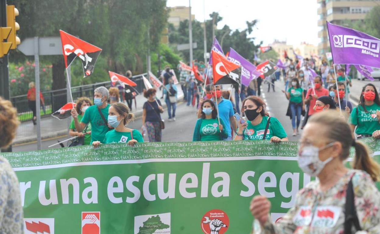 Manifestación del pasado día 18, también jornada de huelga en la educación pública. 