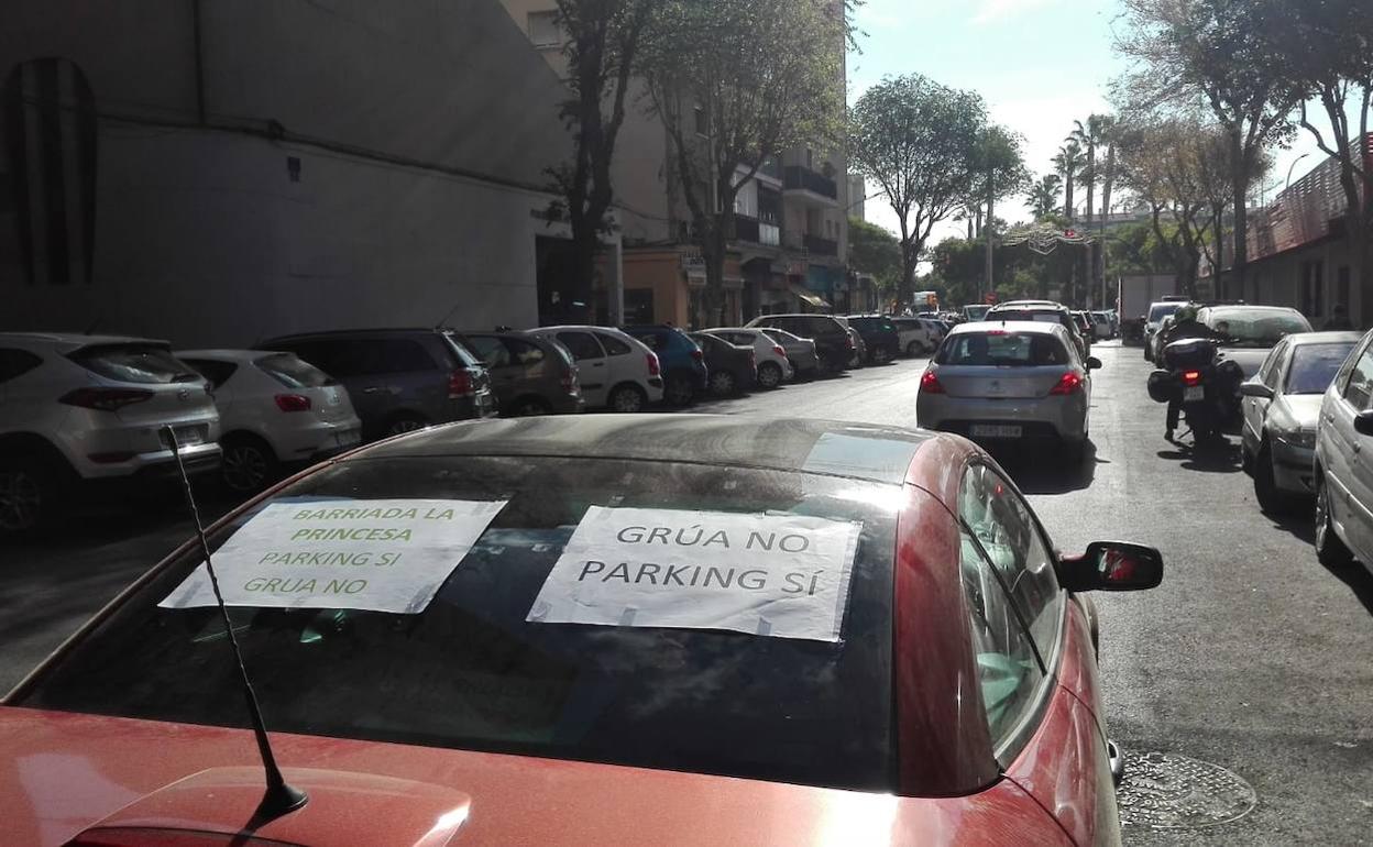 Momento de la protesta de los vecinos.