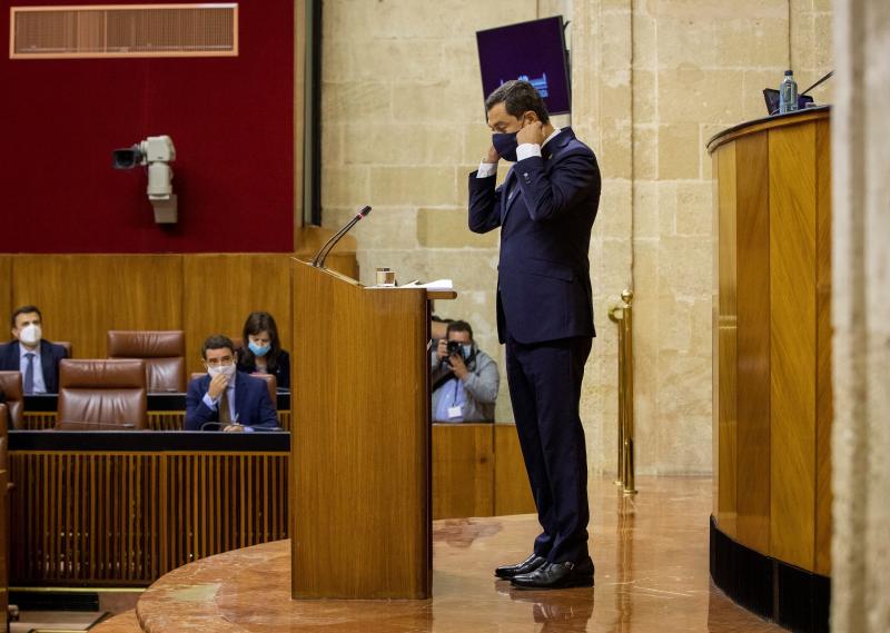 El presidente de la Junta, que afronta su primer Debate sobre el Estado de la Comunidad, pide el aval del Parlamento a 23.000 millones de fondos europeos