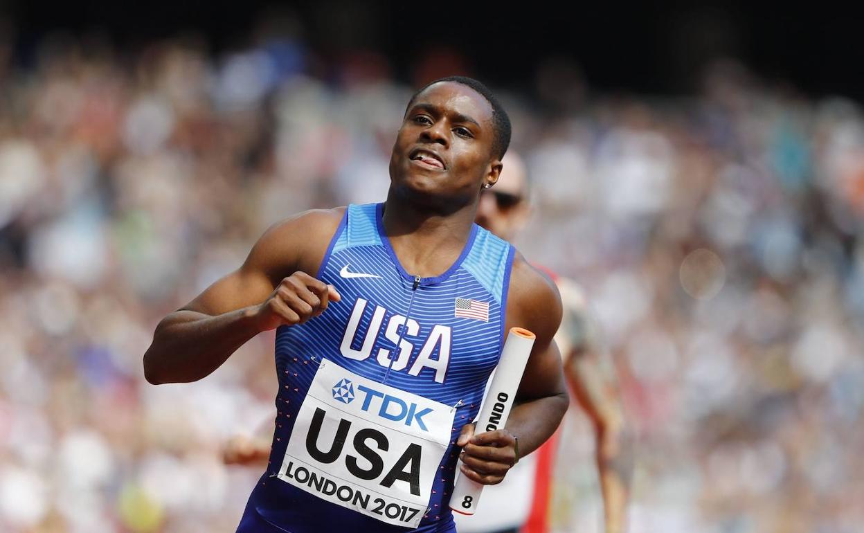 Christian Coleman, durante una competición. 