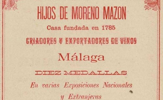 Anuncio de la empresa familiar en una guía de Málaga de 1899.