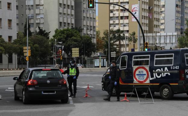 Control policial en Málaga, en una imagen de archivo