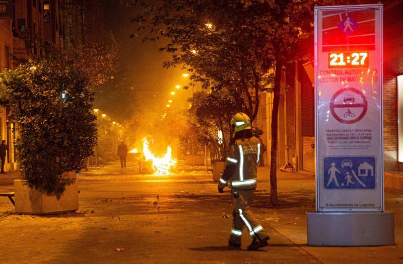 Las calles de Logroño registran una noche violenta.