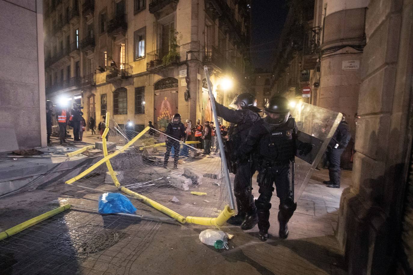 Noche de altercados en Barcelona