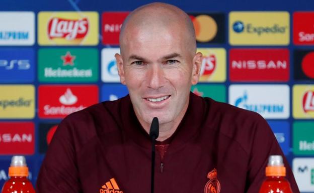 Zinedine Zidane, durante la rueda de prensa. 