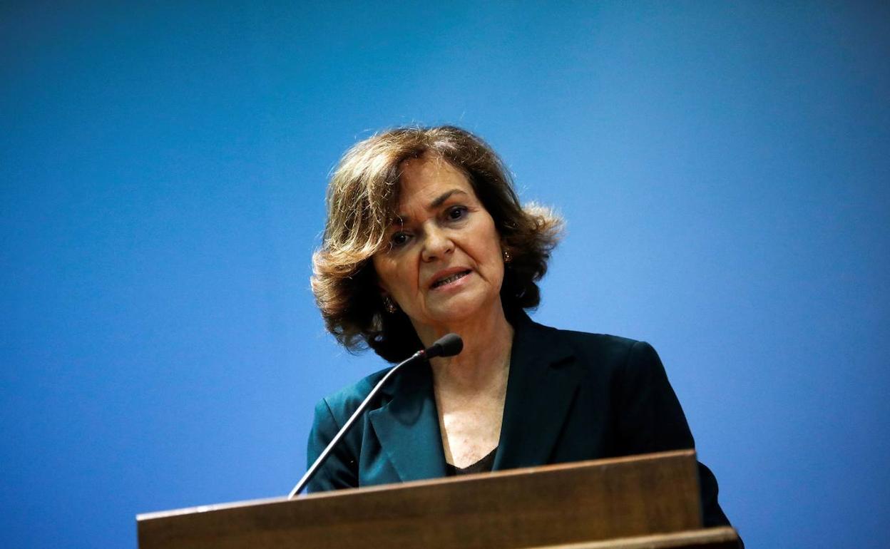 Carmen Calvo, vicepresidenta del Gobierno.