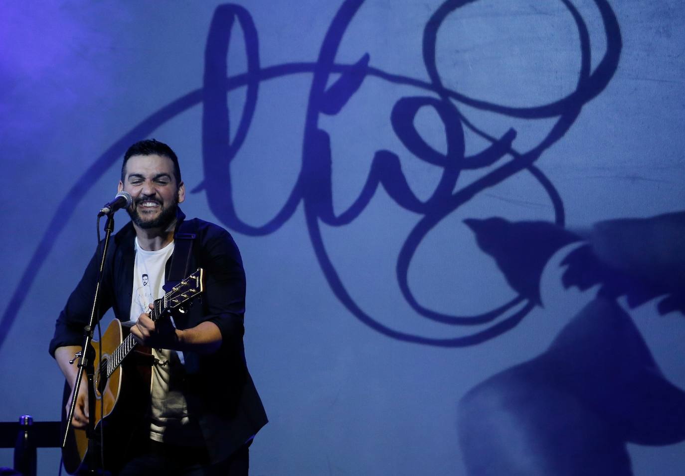 El malagueño, en un momento de la actuación de este viernes 