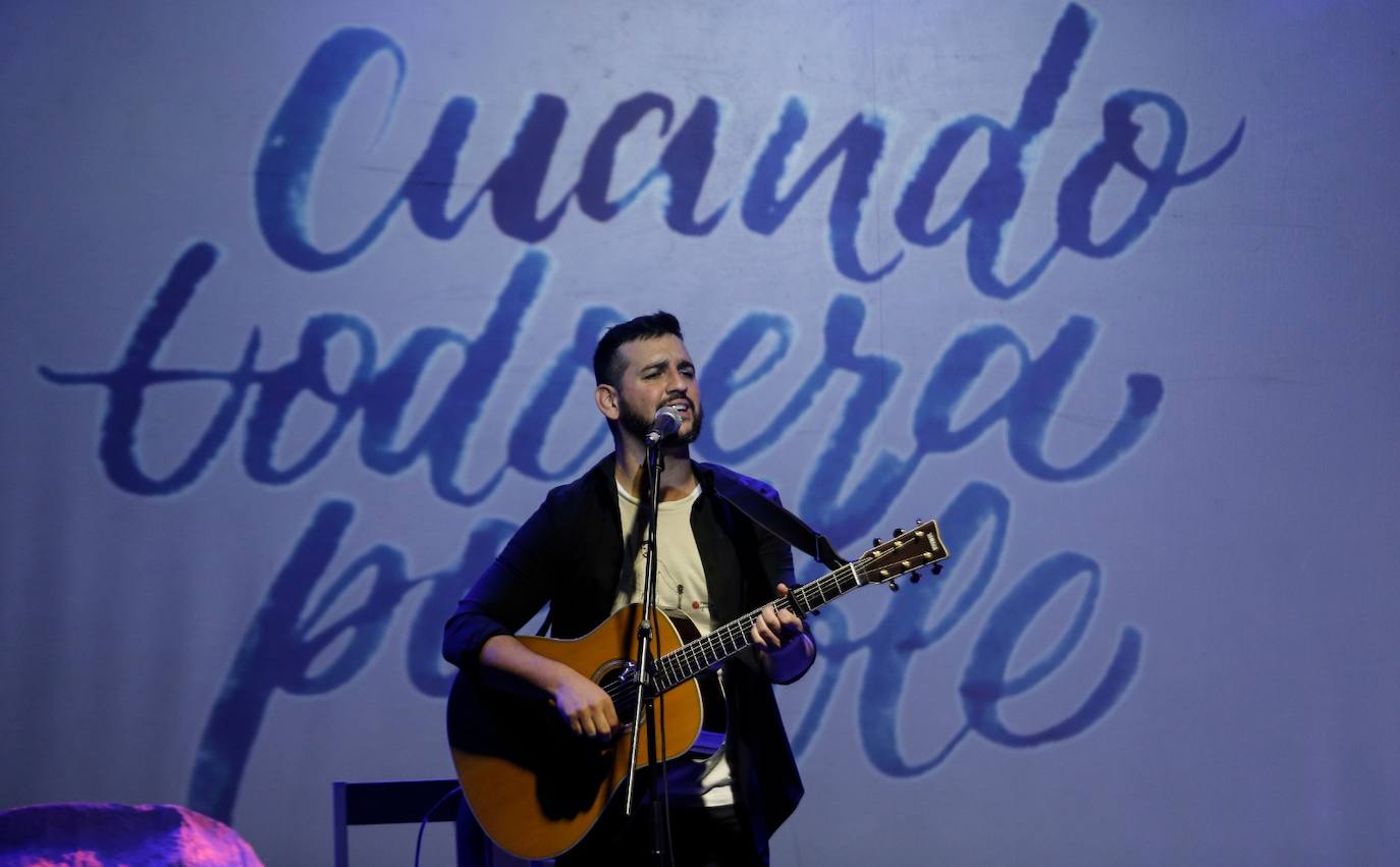 El malagueño, en un momento de la actuación de este viernes 