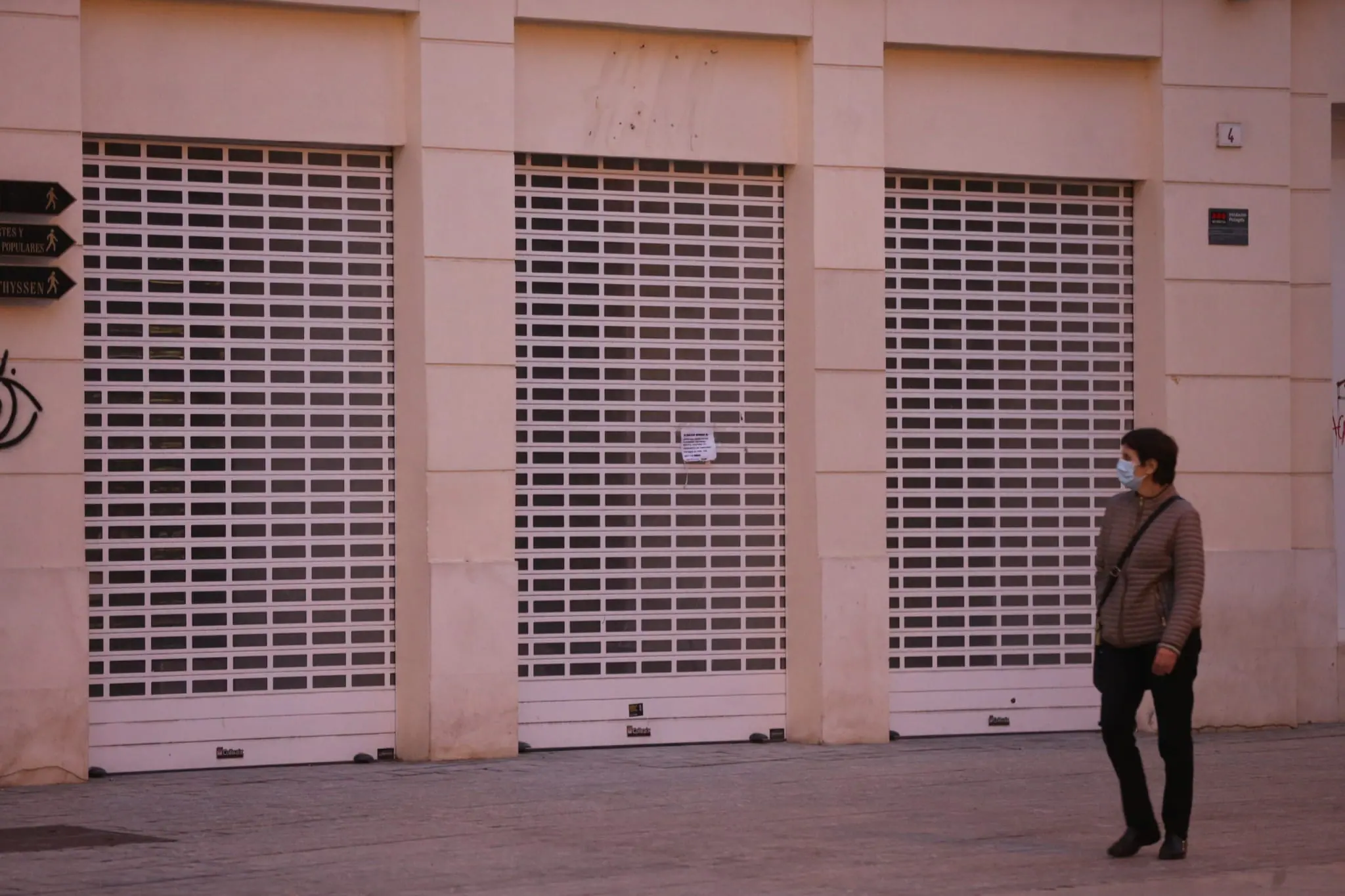 El cierre de los comercios en Málaga deja un Centro mudo y de calles vacías