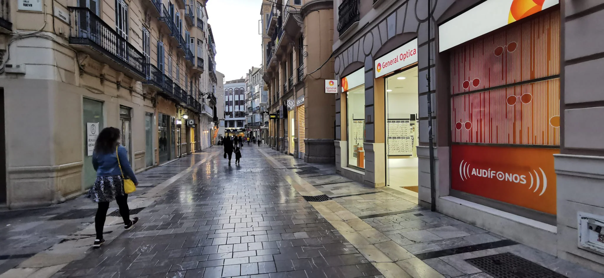 El cierre de los comercios en Málaga deja un Centro mudo y de calles vacías