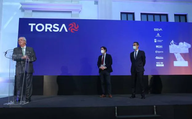 Mariano Barroso, presidente de Torsa, tras recoger su premio
