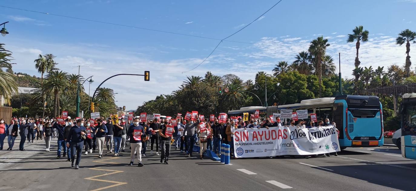 Protesta de los hosteleros de Málaga. 