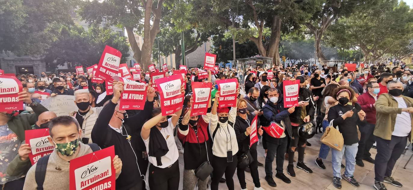 Protesta de los hosteleros de Málaga. 