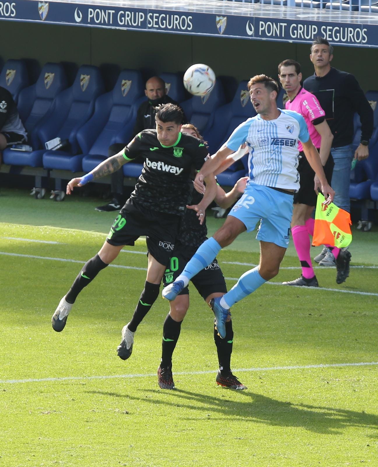 El partido disputado este sábado en La Rosaleda, en fotos.