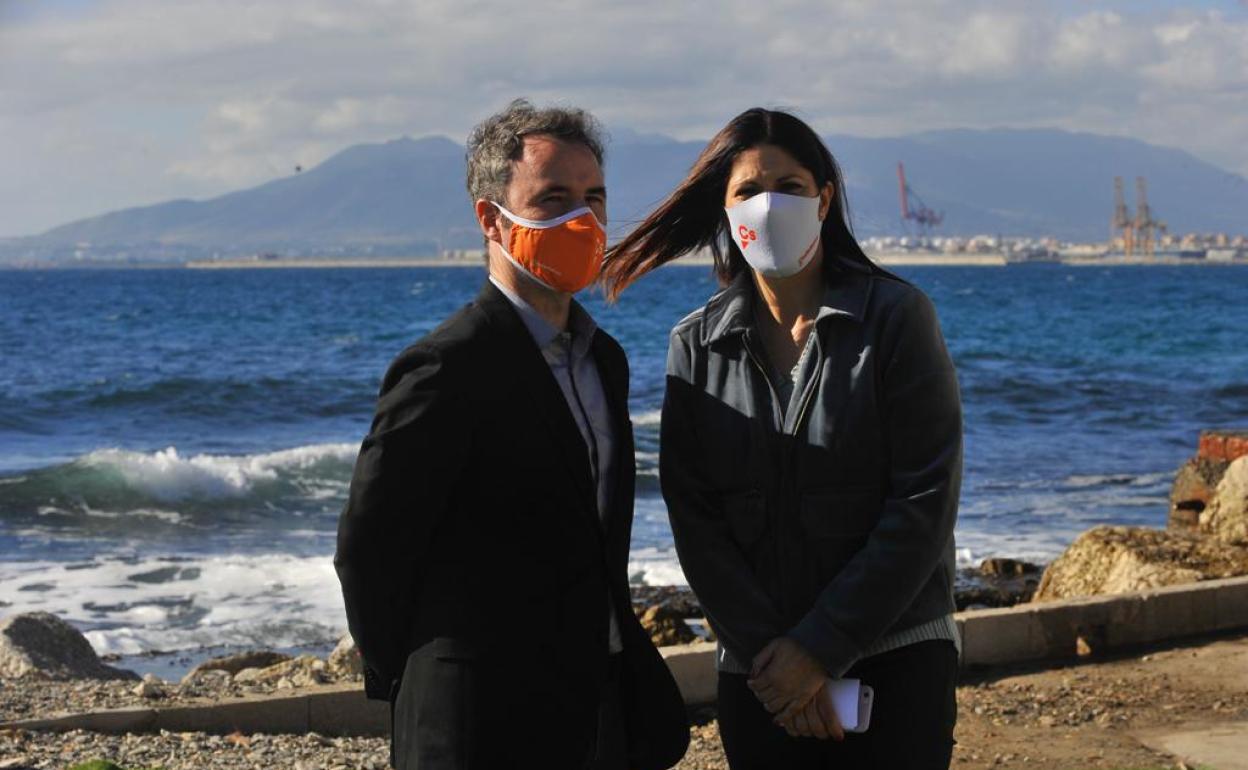 Díaz y Losada, esta mañana, en los Baños del Carmen.