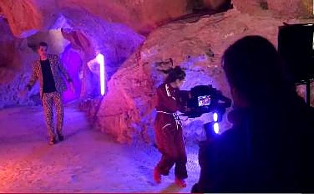 Ojeda, durante la grabación del videoclip. 