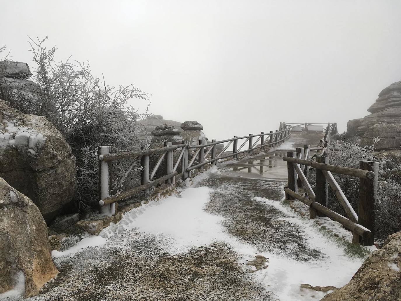 Imagen de El Torcal de Antequera, este sábado. 