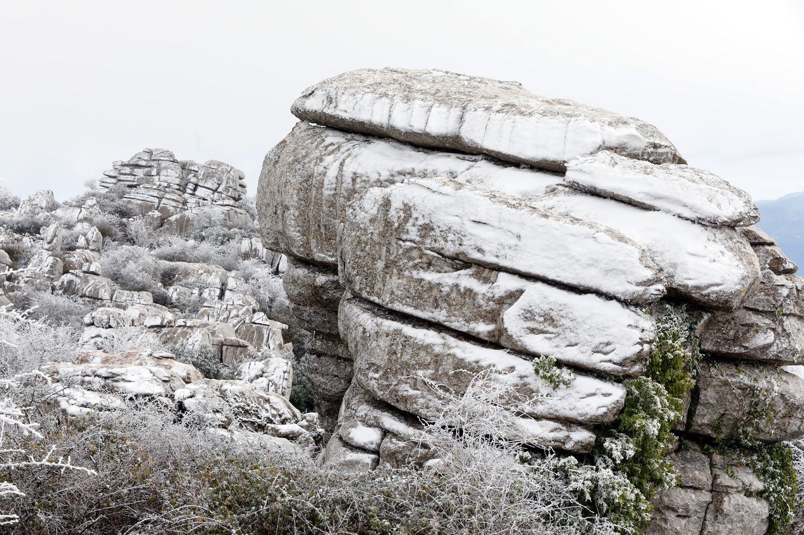 Imagen de El Torcal de Antequera, este sábado. 