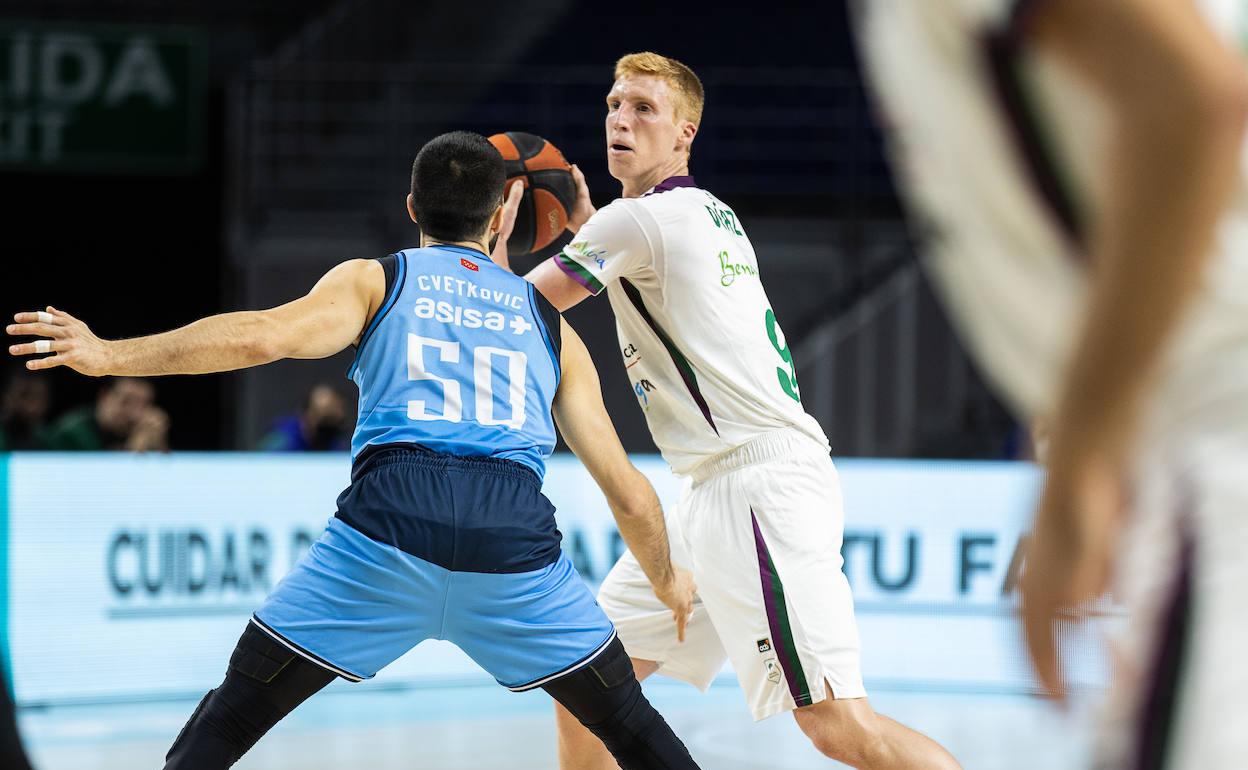 Alberto Díaz, en el duelo ante el Estudiantes. 