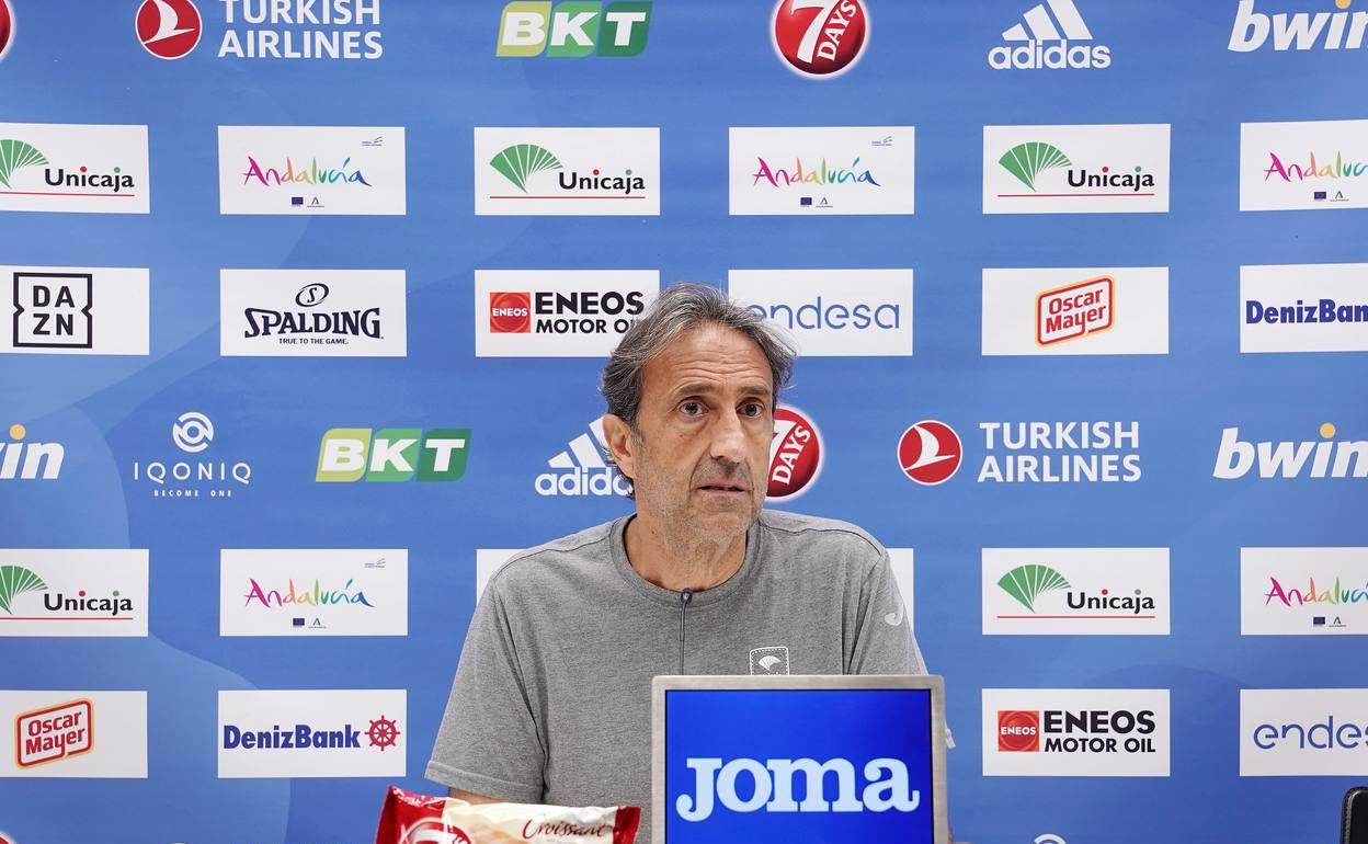 Luis Casimiro, durante una rueda de prensa en el Palacio. 