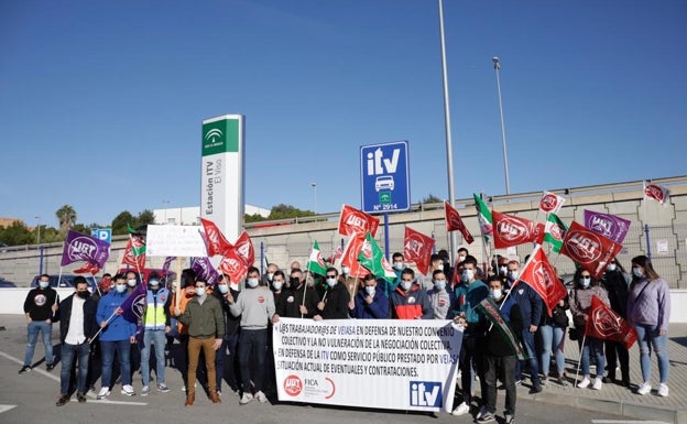 Concentración en la ITV de El Viso. 