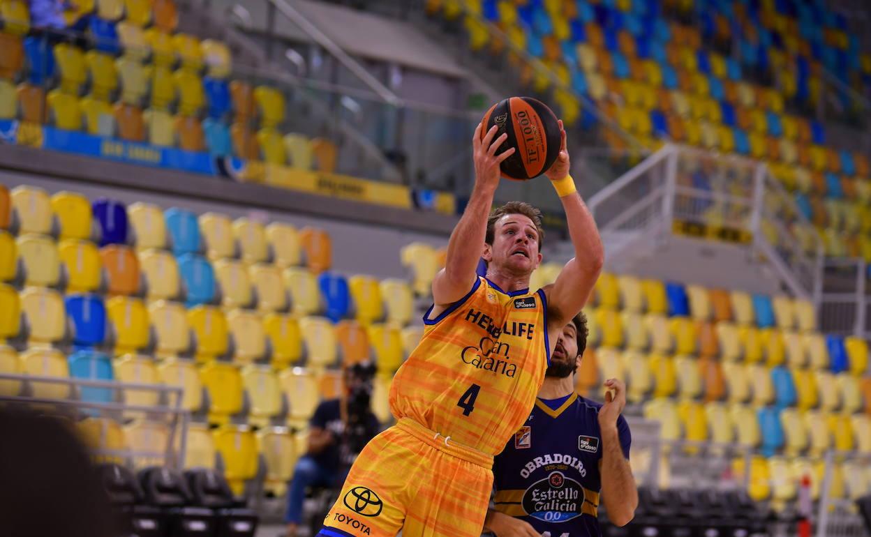 El norteamericano Frankie Ferrari, en un partido con el Herbalife Gran Canaria. 