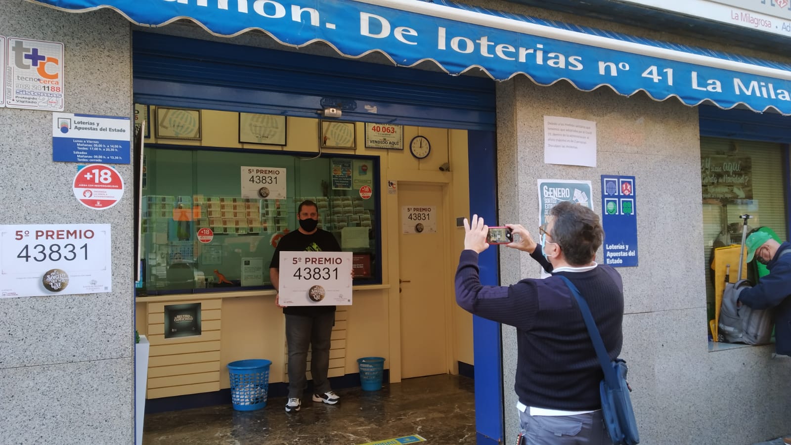 Administración de lotería de la calle la Unión de la capital donde se ha vendido un quinto (43831)