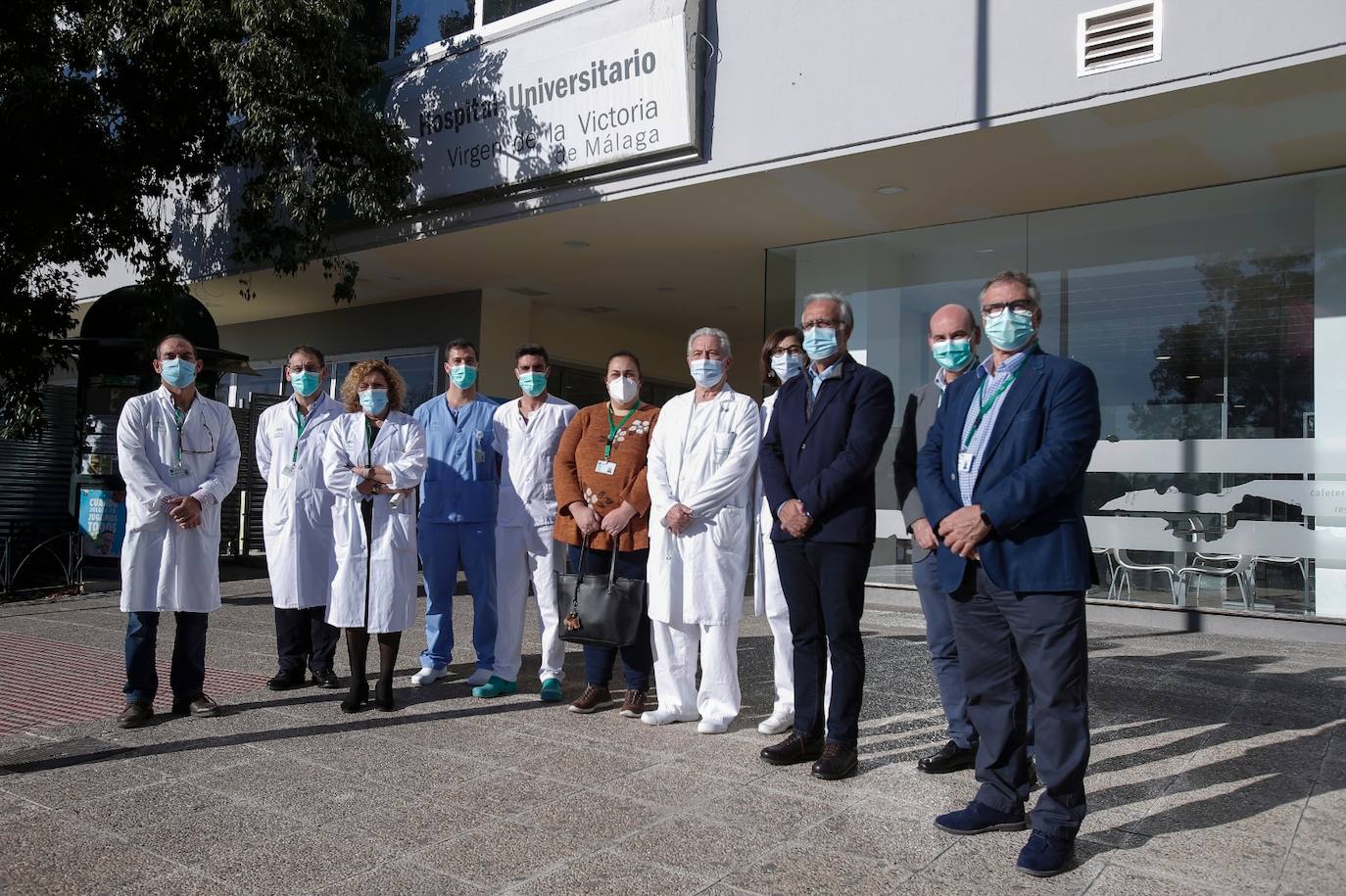 Responsables del Hospital Clínico de Málaga. 