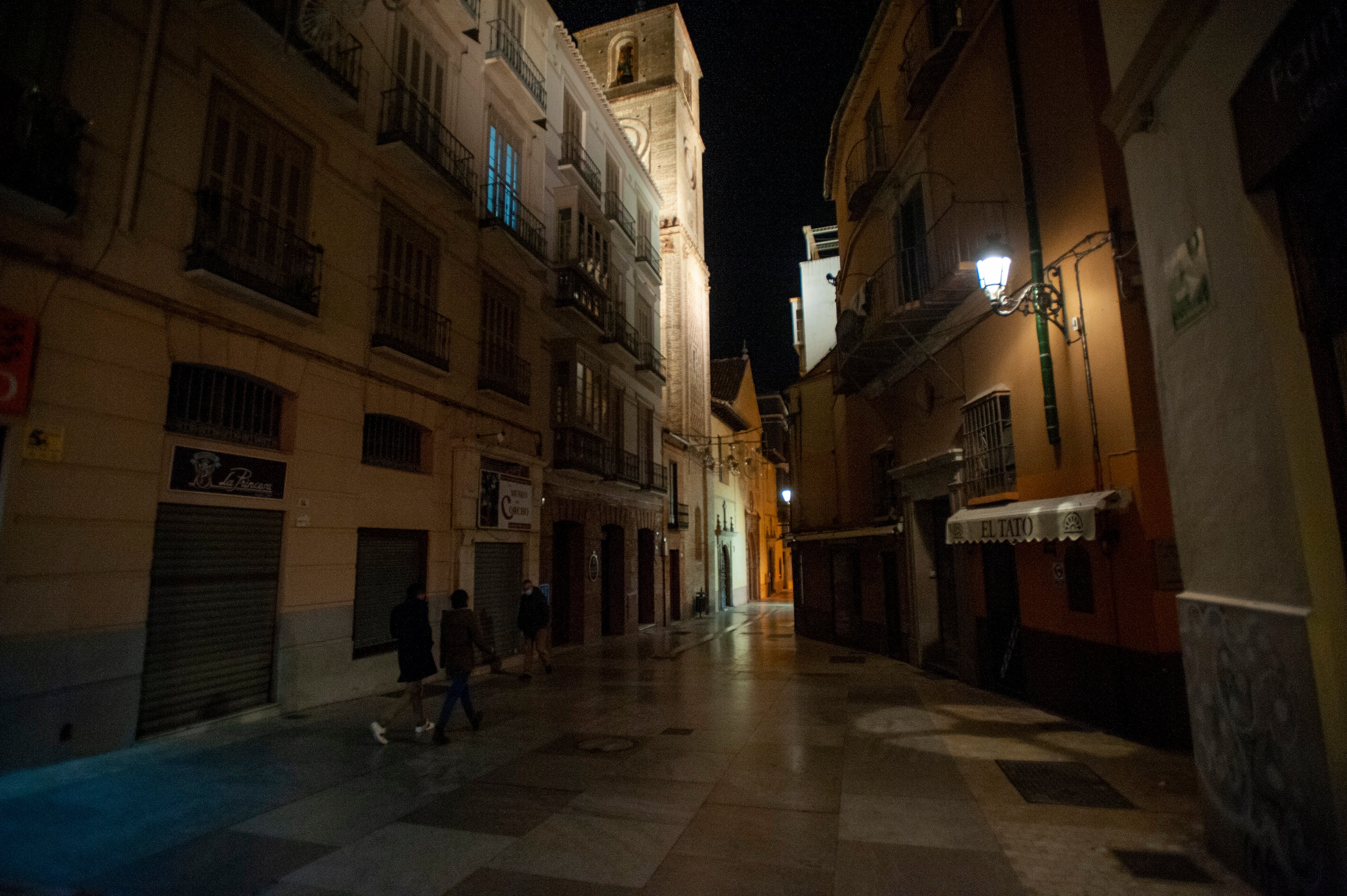 La Nochevieja más atípica debido a la pandemia del coronavirus en el Centro de Málaga