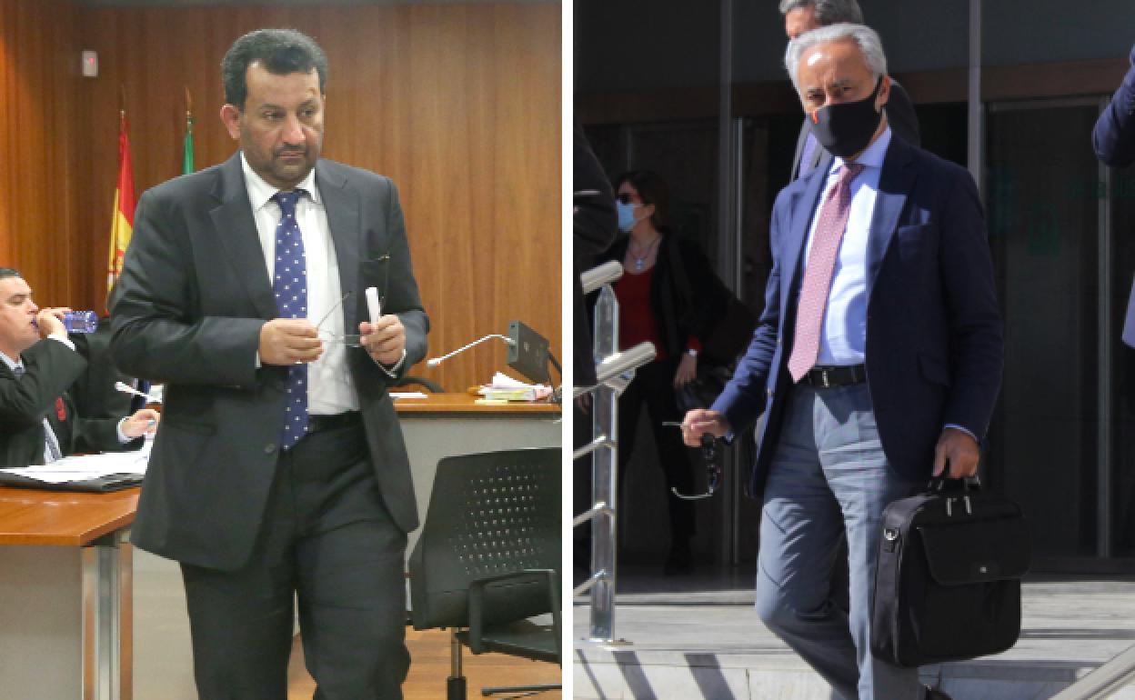 Al-Thani, a la izquierda, y su anterior abogado, Jesús Santos. 