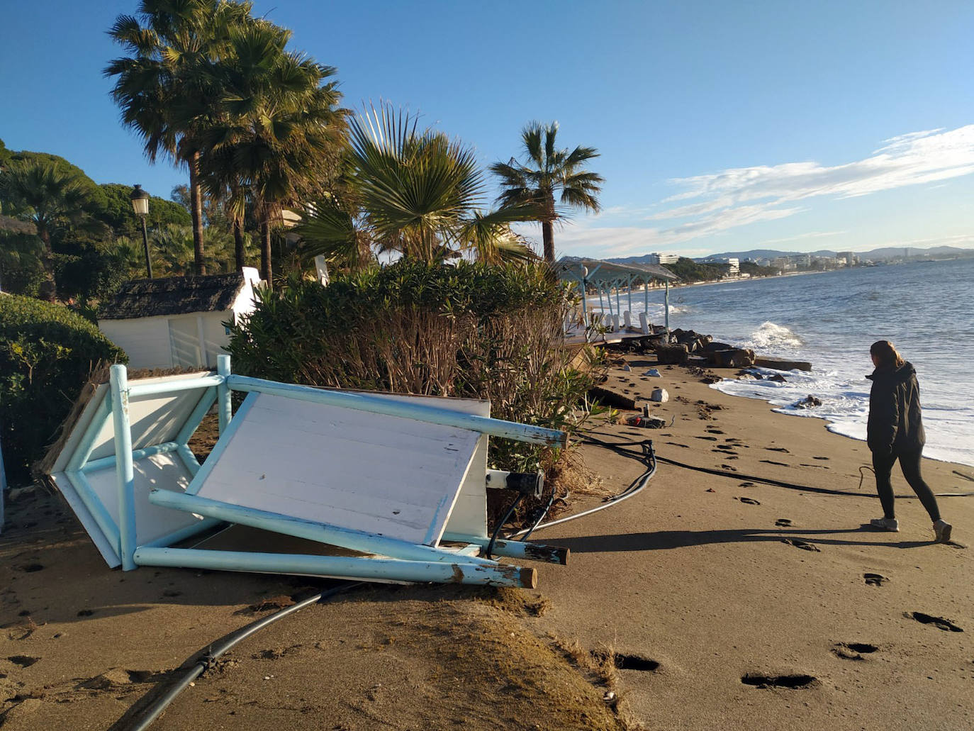La playa del Marbella Club. 