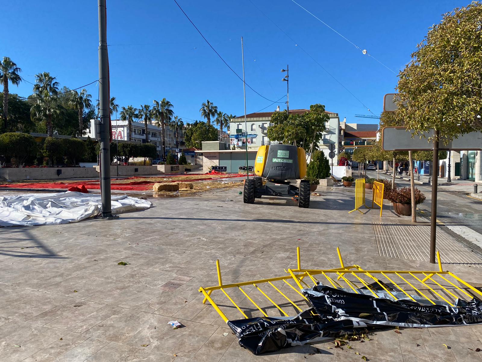 Así ha amanecido Alhaurín de la Torre, uno de los municipios más afectados por la borrasca.