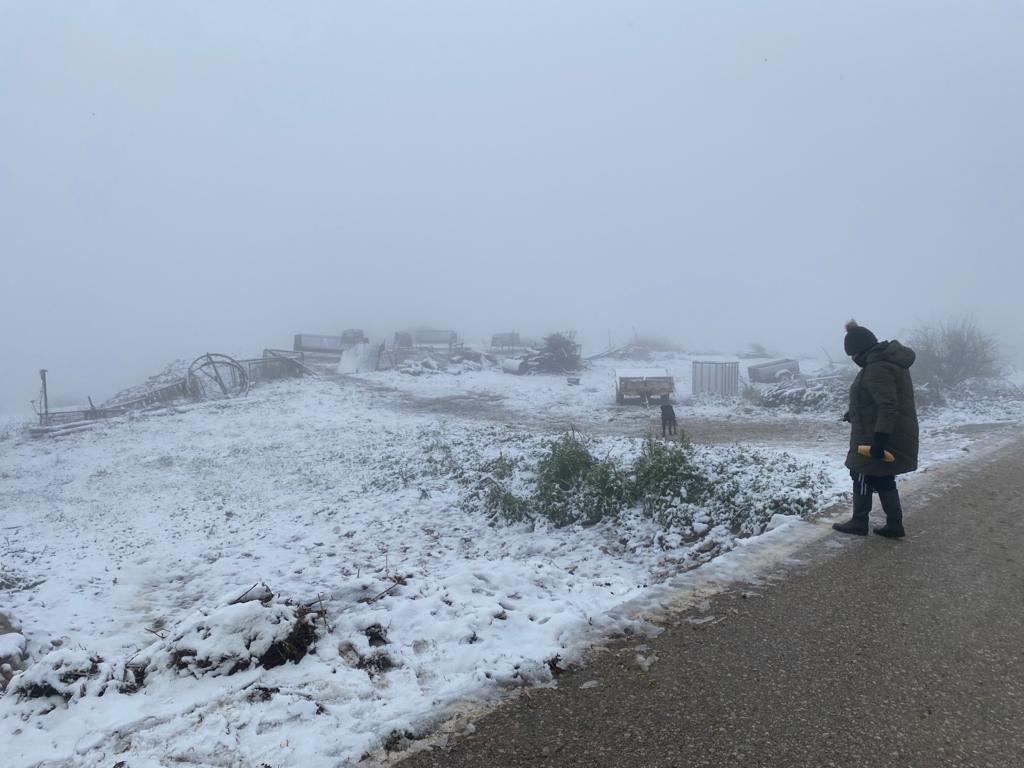 Nieve en el Torcal de Antequera este domingo