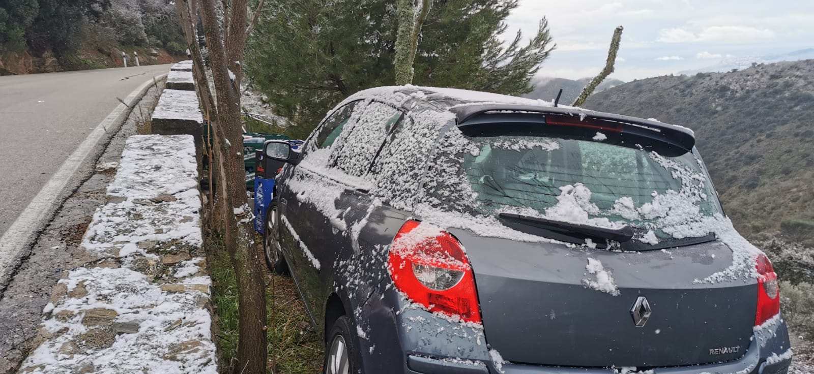 Nieve en los Montes de Málaga.