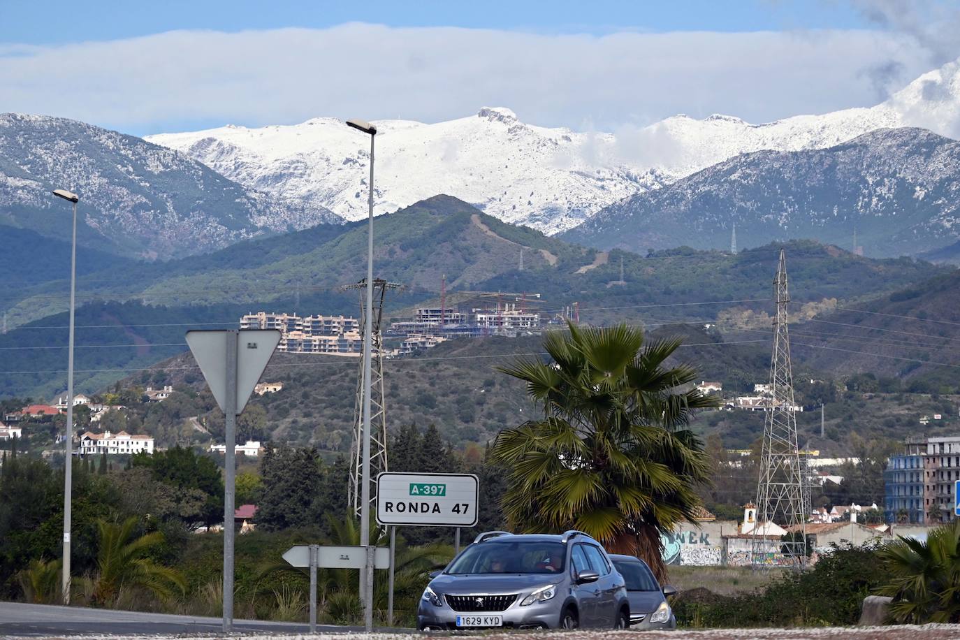 Las bajas temperaturas han dejado estampas poco frecuentes en la Costa del Sol 