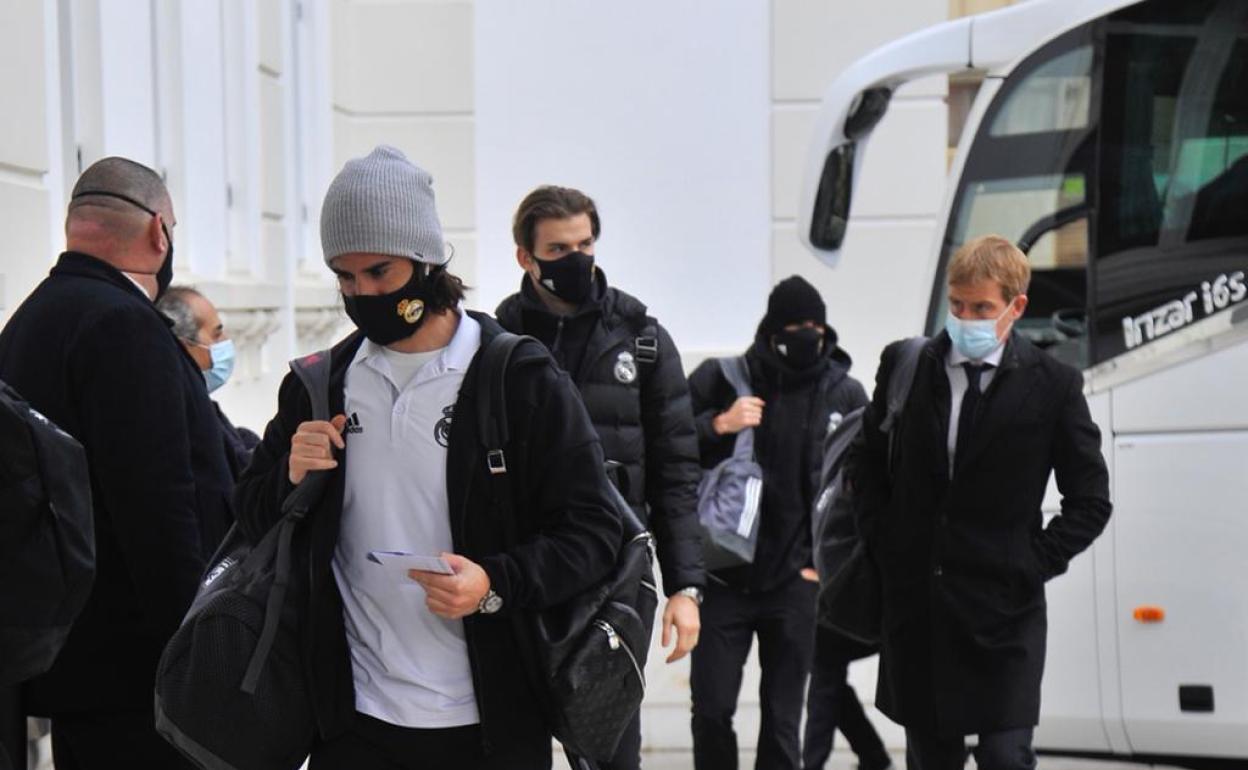 Isco, en su llegada a la capital