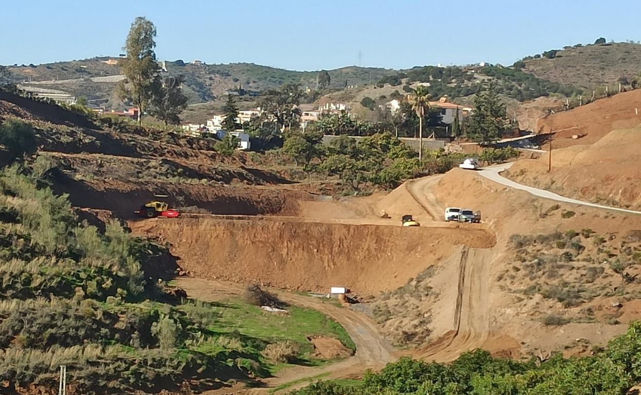 Imagen de los movimientos de tierra en la Finca Bellavista de Chilches. 