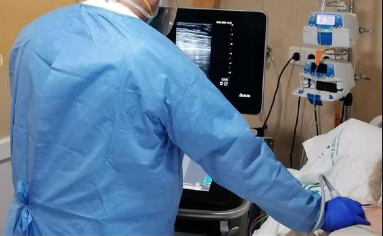 Imagen de archivo de un exploración ecográfica de pulmón. 
