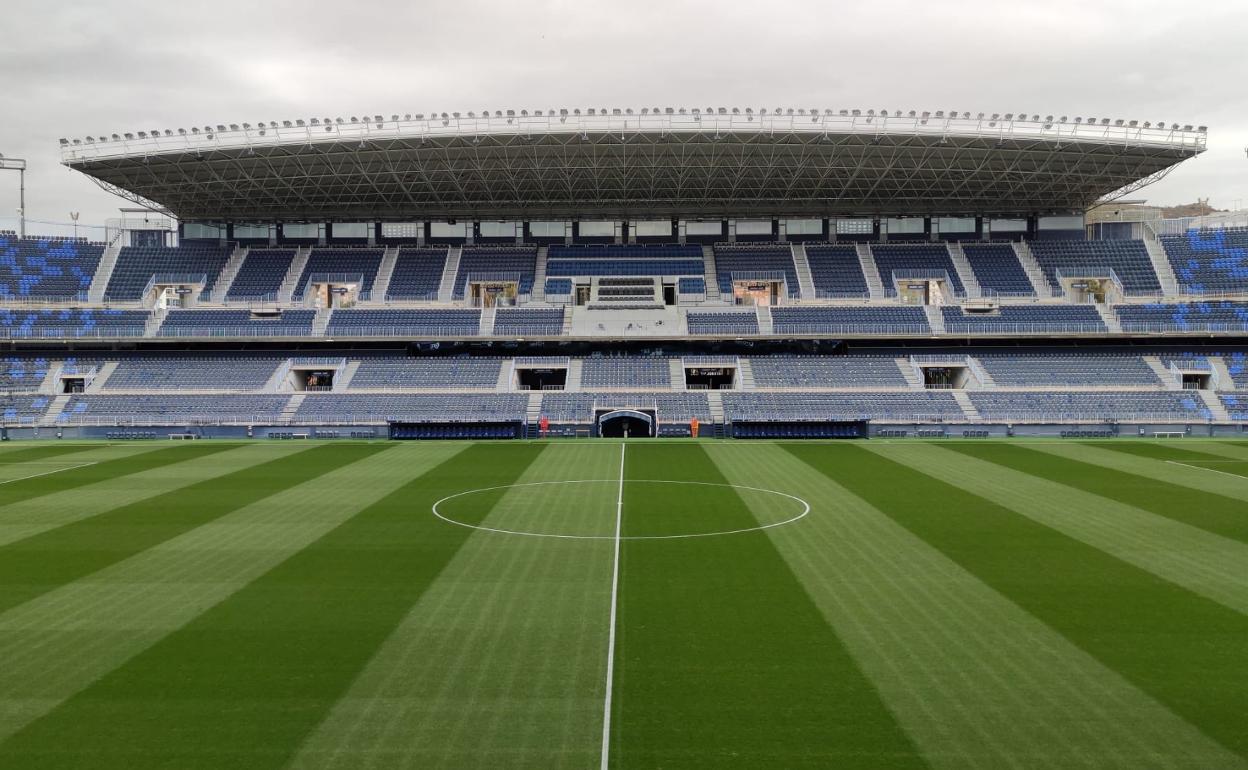 Imagen del estadio de La Rosaleda.