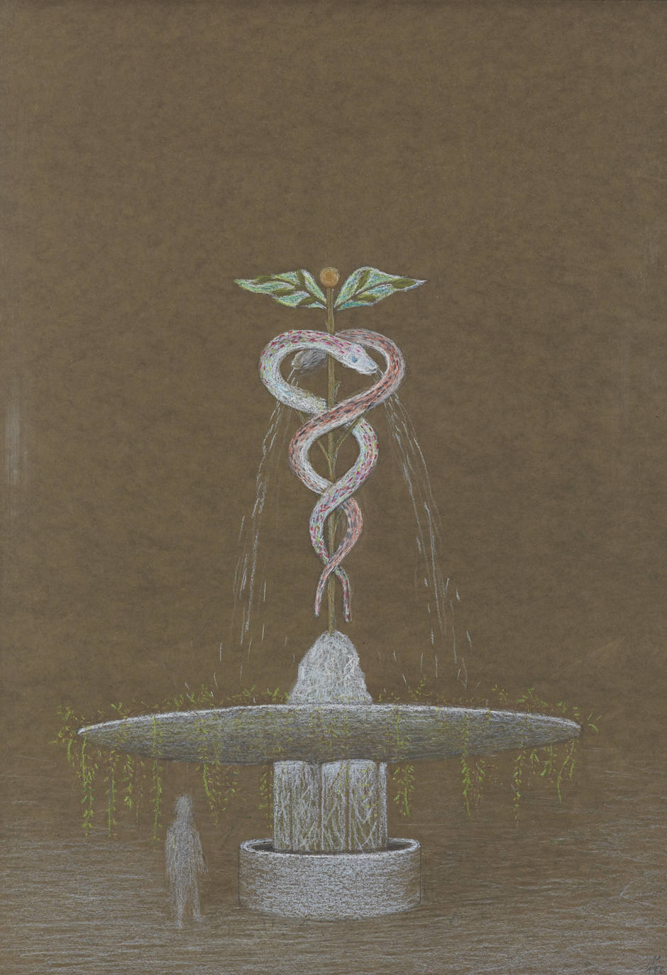 Fuente de Hermes 1966 71,3 x 51 cm Pastel sobre papel LEVY Galerie, Hamburgo © Foto: Dirk Masbaum, Hamburgo © Meret Oppenheim, VEGAP, Málaga, 2020