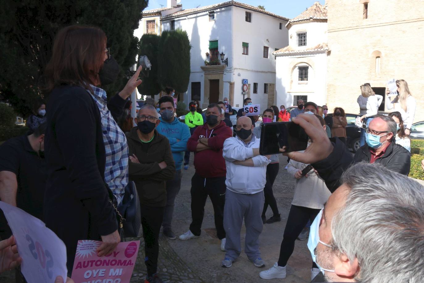 Imágenes de la protesta en Ronda 