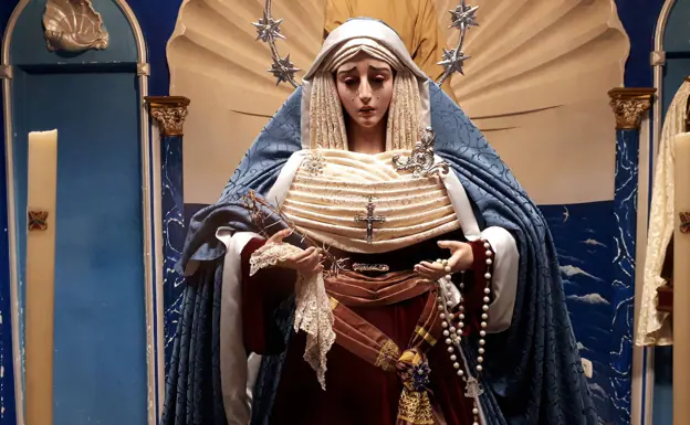 La Virgen del Mar, intervenida por Valerio Téllez. 
