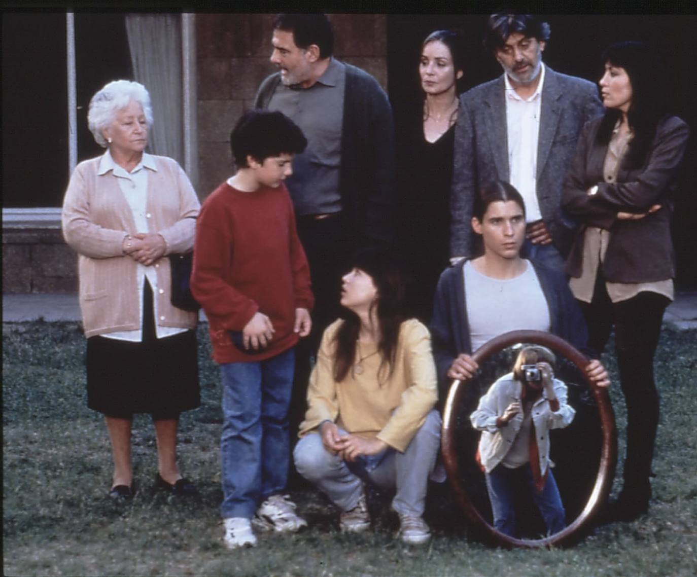 Amparo, en familia en 1995.
