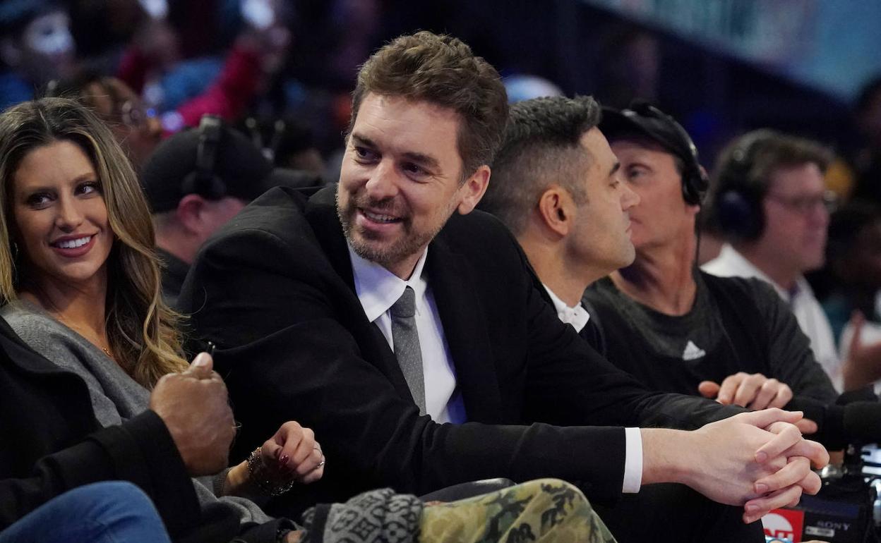 Pau Gasol, hace meses en la grada del United Center de Chicago. 